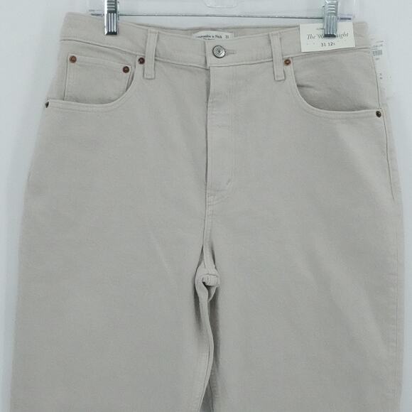 Abercrombie & Fitch Jeans Womens 31 Short Beige 90s Straight Ultra High Rise - Picture 4 of 16